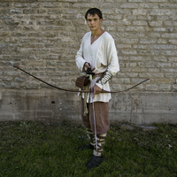 Bowmen with bow in Tallinn, Estonia