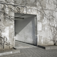Entrances to bomb shelter, Hamburg, Germany