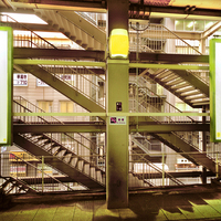 Outside staircase, Tokyo, Japan