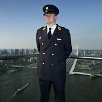 Maartin Worp in uniform, Rotterdam, Netherlands