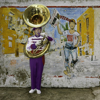Tuba Player & Notiver Paper Mural